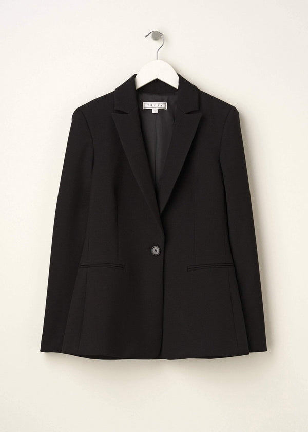 Womens Black Fitted Blazer On Hanger | Truly Lifestyle