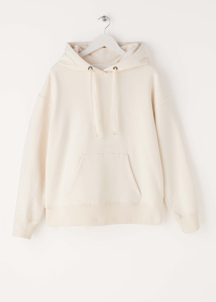 Womens Henley Cream Hoodie On Hanger | Truly Lifestyle
