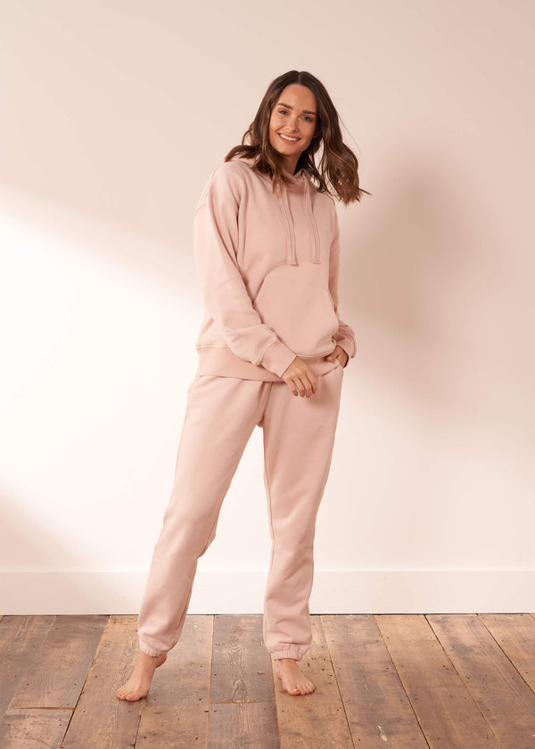 Womens Blush Pink Hoodie And Joggers On Model | Truly Lifestyle
